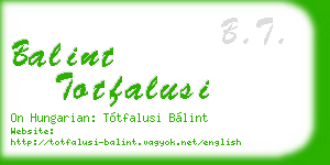 balint totfalusi business card